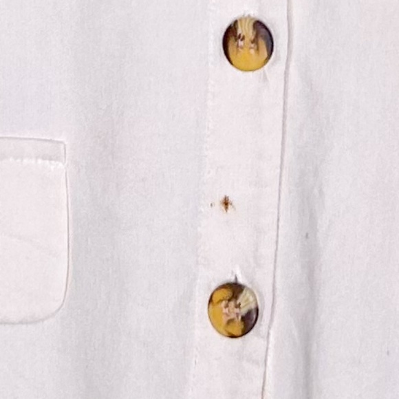 Vintage silk Ivory Anna and Frank button down top - Picture 4 of 5